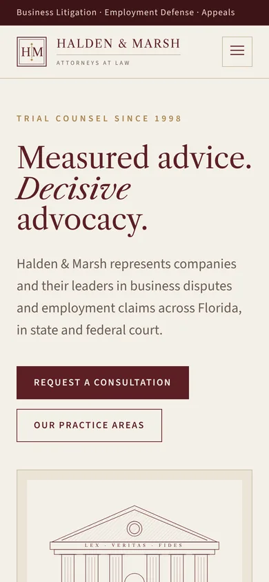 Halden & Marsh concept on a phone
